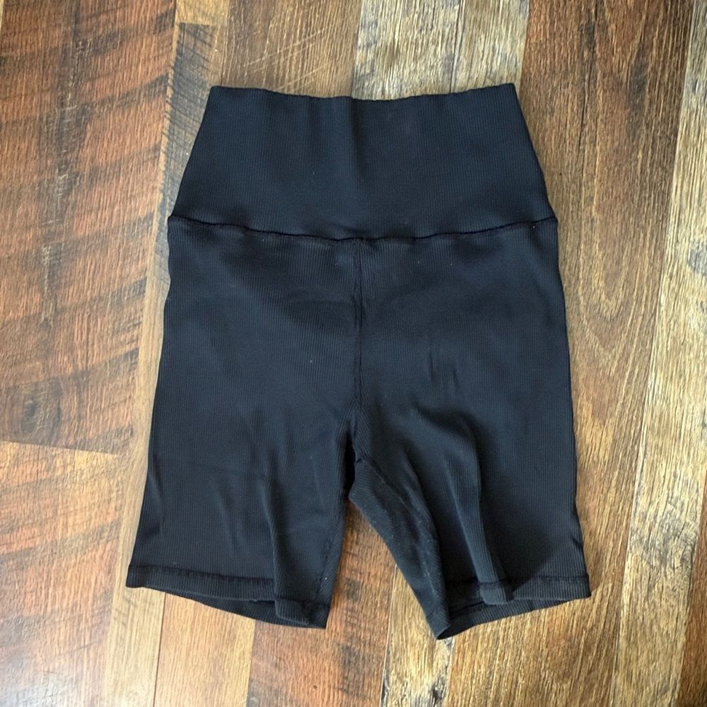 Aerie Ribbed Shorts Women's Black Bottoms stretchy Small/Medium